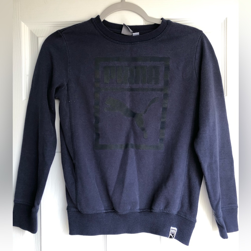 Puma Boys Blue Crewneck Sweatshirt Size M (10-12)